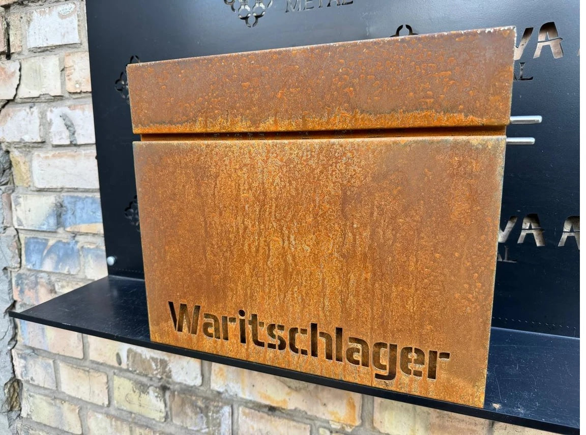 Custom Wall mount Corten steel mailbox