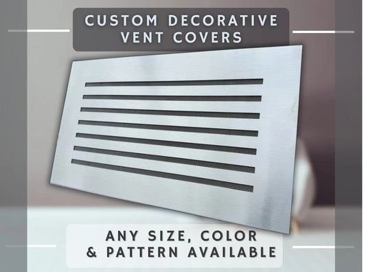 Fully customized STAINLESS STEEL Air Grilles 1mm thick flat (without rear frame)