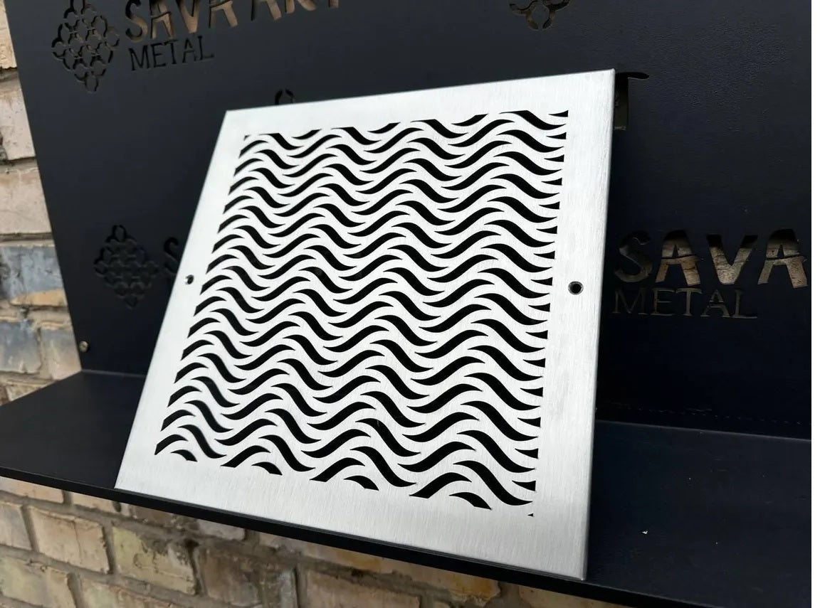 Fully customized STAINLESS STEEL Air Grilles 1mm thick flat (without rear frame)