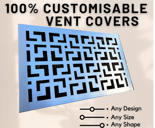 Fully customized STAINLESS STEEL Air Grilles 1mm thick flat (without rear frame)