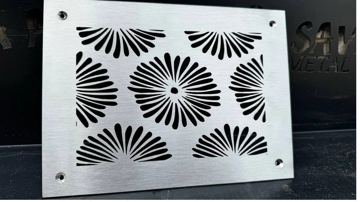 Fully customized STAINLESS STEEL Air Grilles 1mm thick flat (without rear frame)