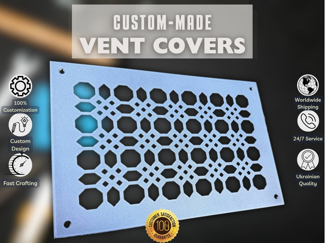 Handcrafted Flat Metal Air Grilles