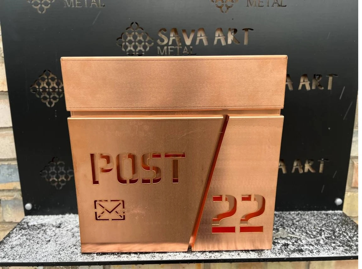 Customized PURE COPPER Personalized Mail box