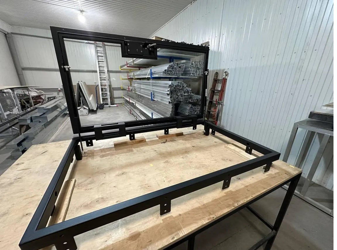 Made-to-order bespoke Glass Floor Door with Key lock system