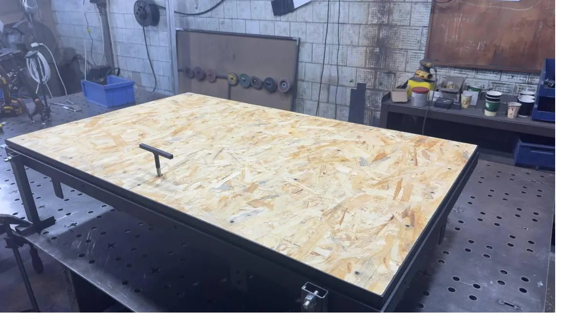 Tailored Steel Floor Access Panel with Hardwood