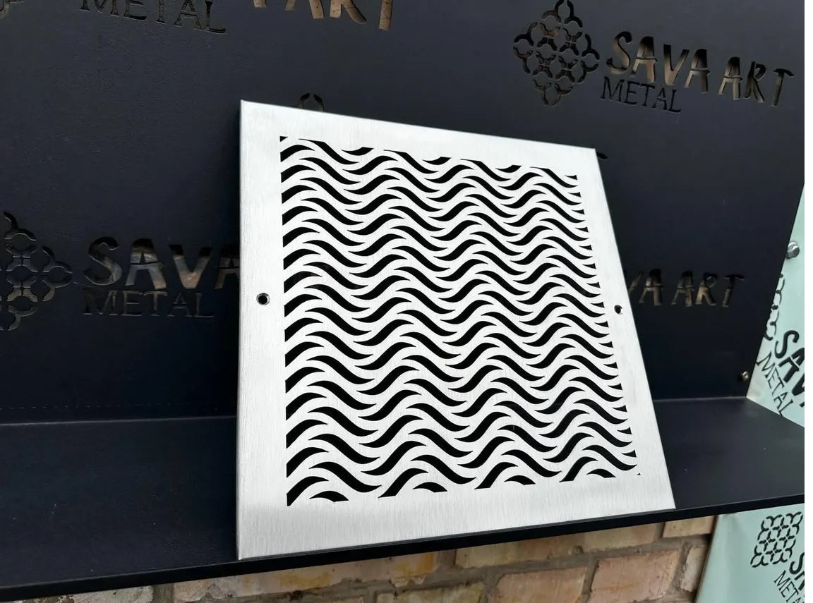 Fully customized STAINLESS STEEL Air Grilles 1mm thick flat (without rear frame)