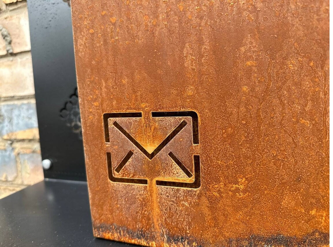 Custom Wall mount Corten steel mailbox