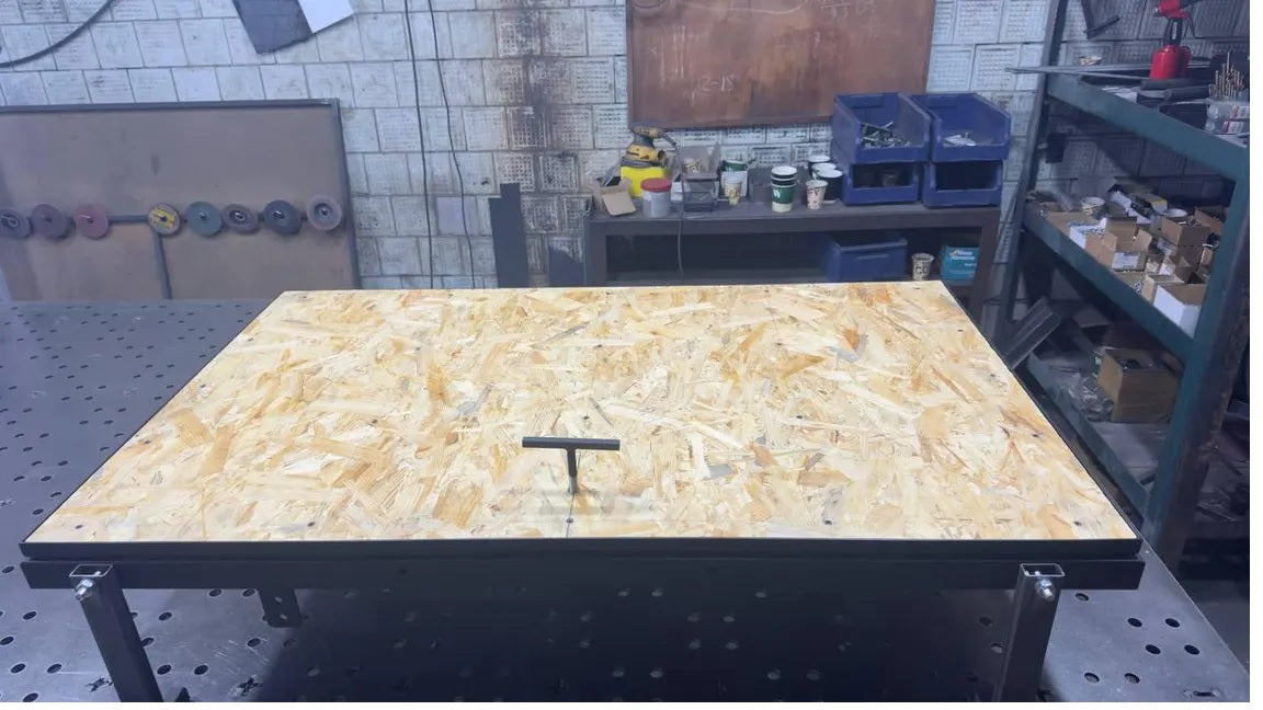 Tailored Steel Floor Access Panel with Hardwood