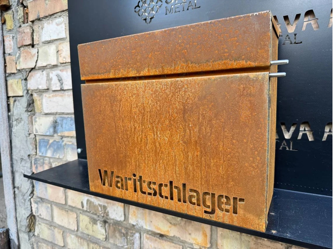 Custom Wall mount Corten steel mailbox