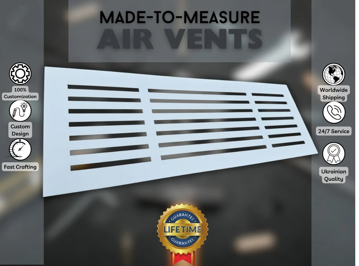Bespoke Metal Flat Ventilation Grilles 1mm thick Steel