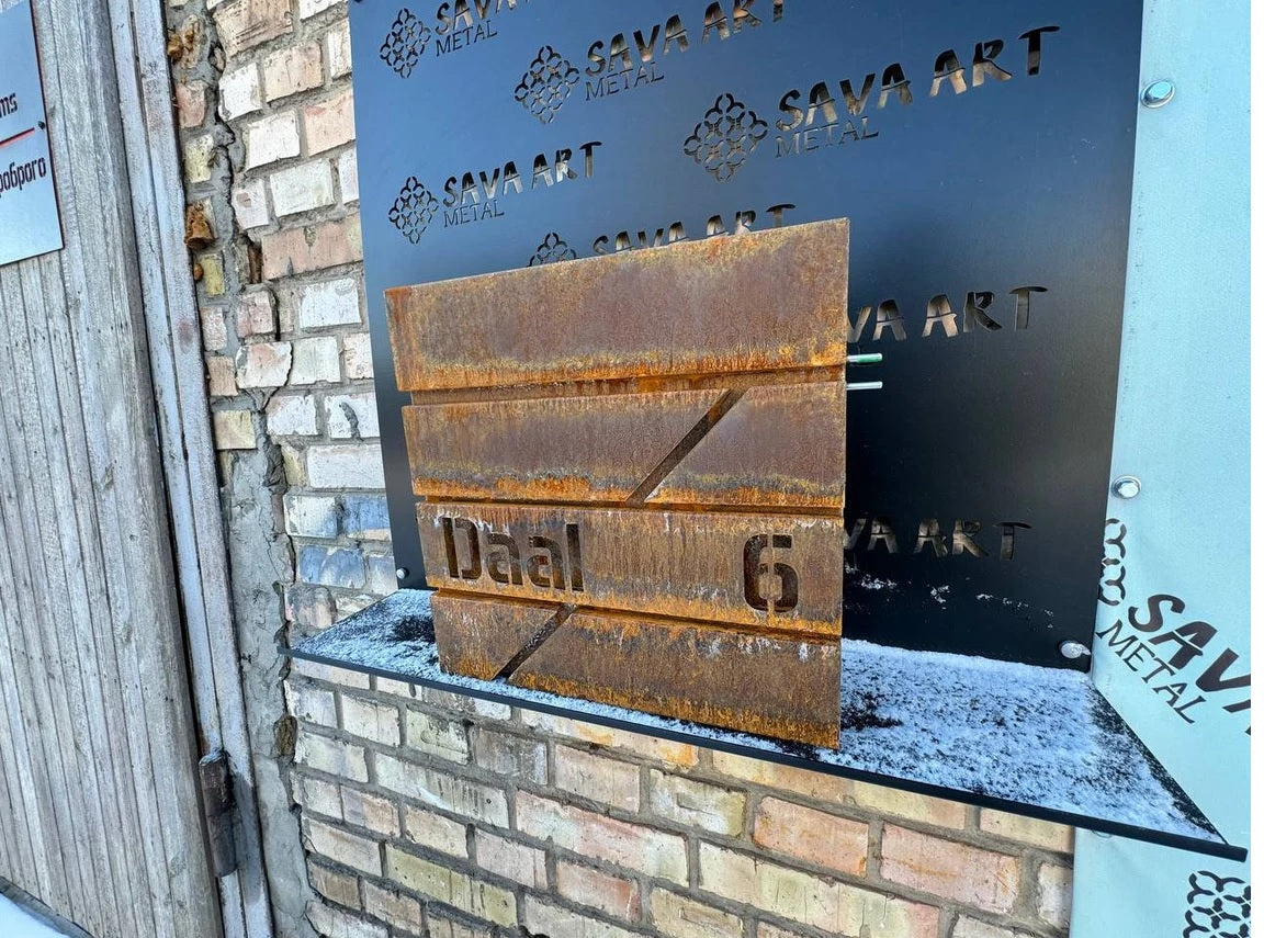 Custom Wall mount Cor-ten steel mailbox
