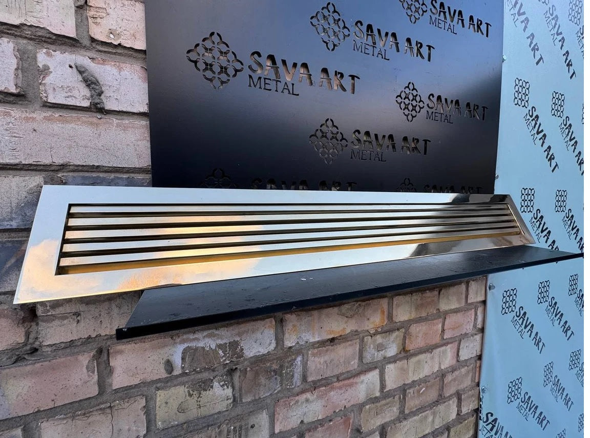 Fully customized PURE BRASS Air Grilles 1mm thick flat (without rear frame)