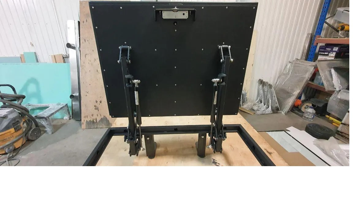 Custom steel floor hatch size 36 -55 PLUS warm insulation, sound proofing