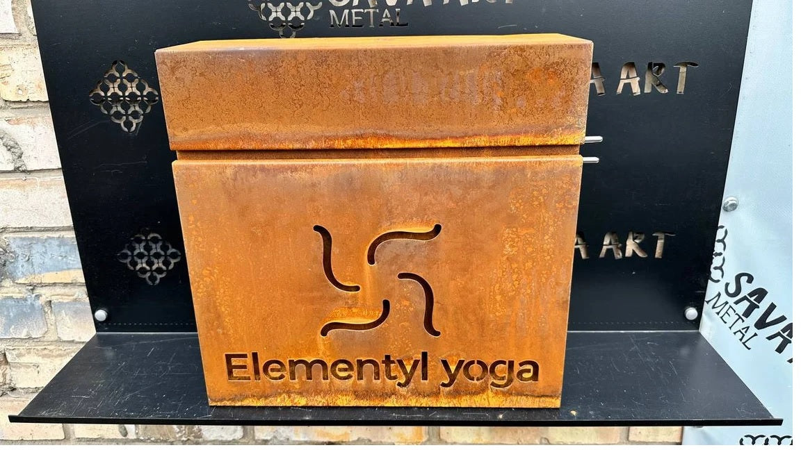 Custom Wall mount Corten steel mailbox