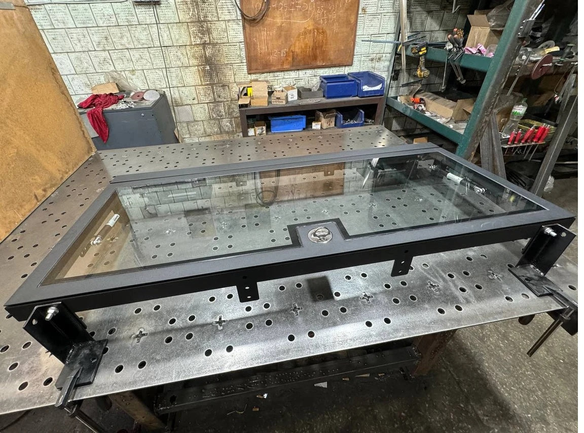 Artisan Glass Door Floor Hatch - Custom Built Glass Door Floor Hatches - Unique Handmade Access Panel for Your Space