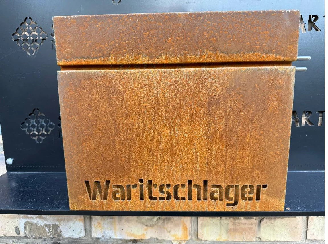 Custom Wall mount Corten steel mailbox