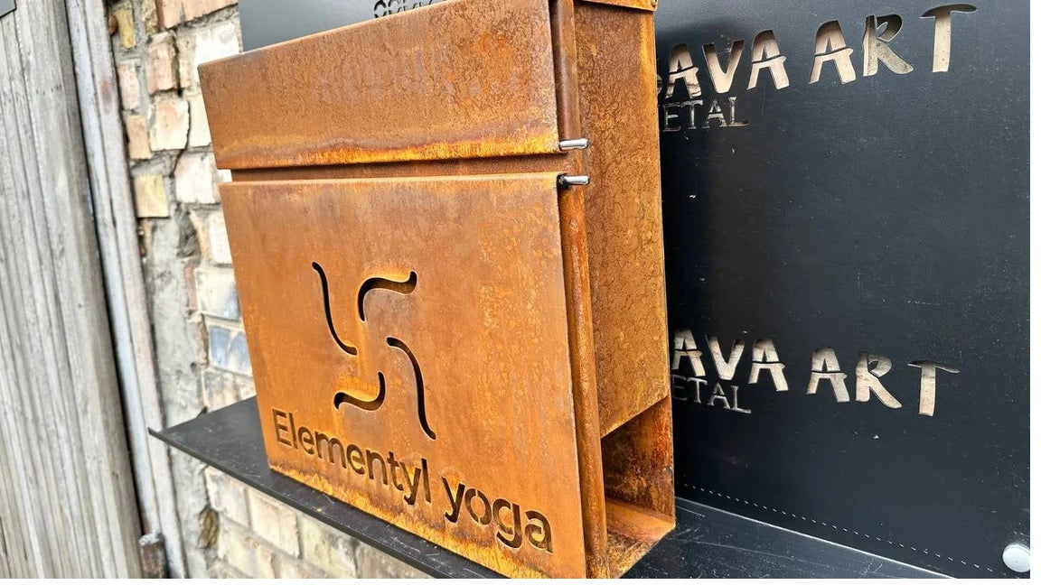 Custom Wall mount Corten steel mailbox