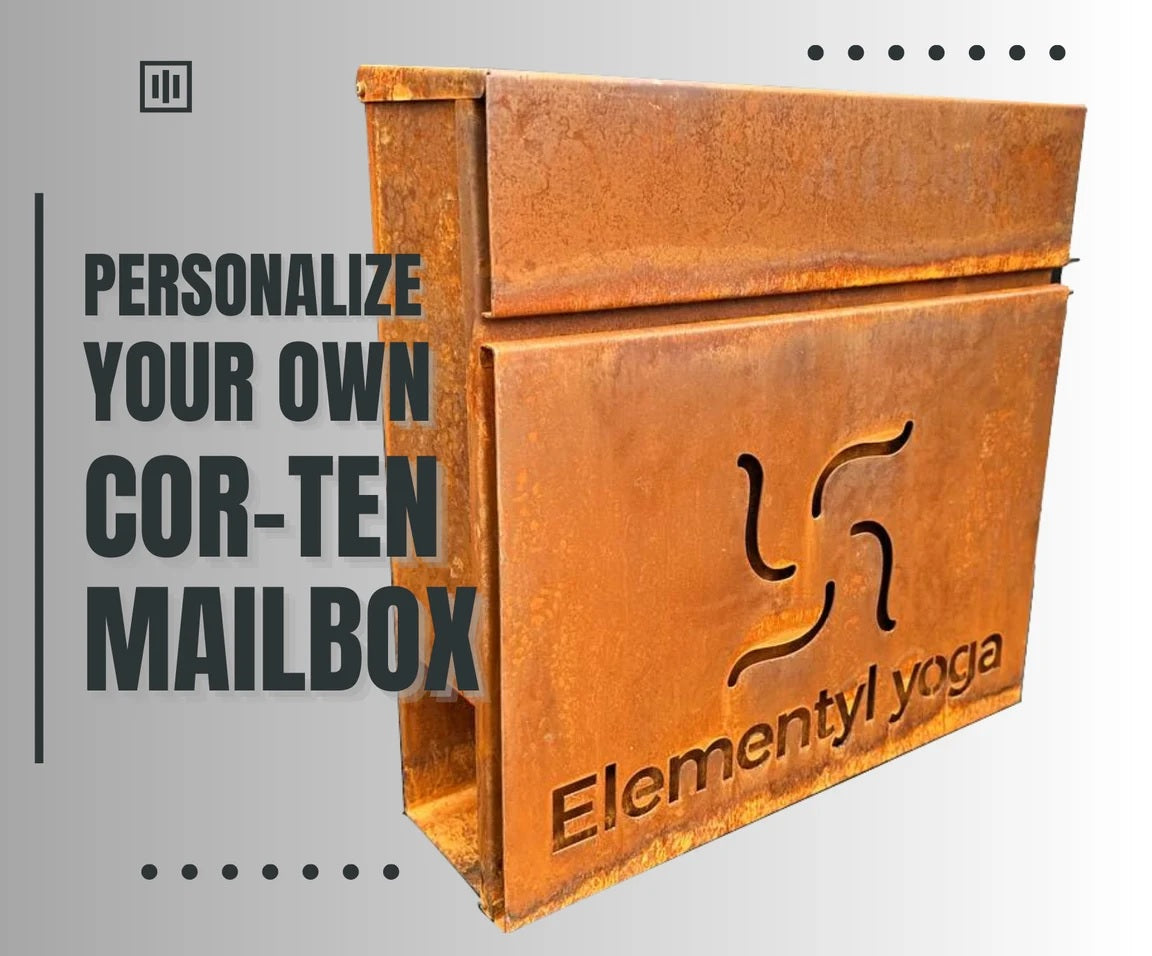 Custom Wall mount Corten steel mailbox