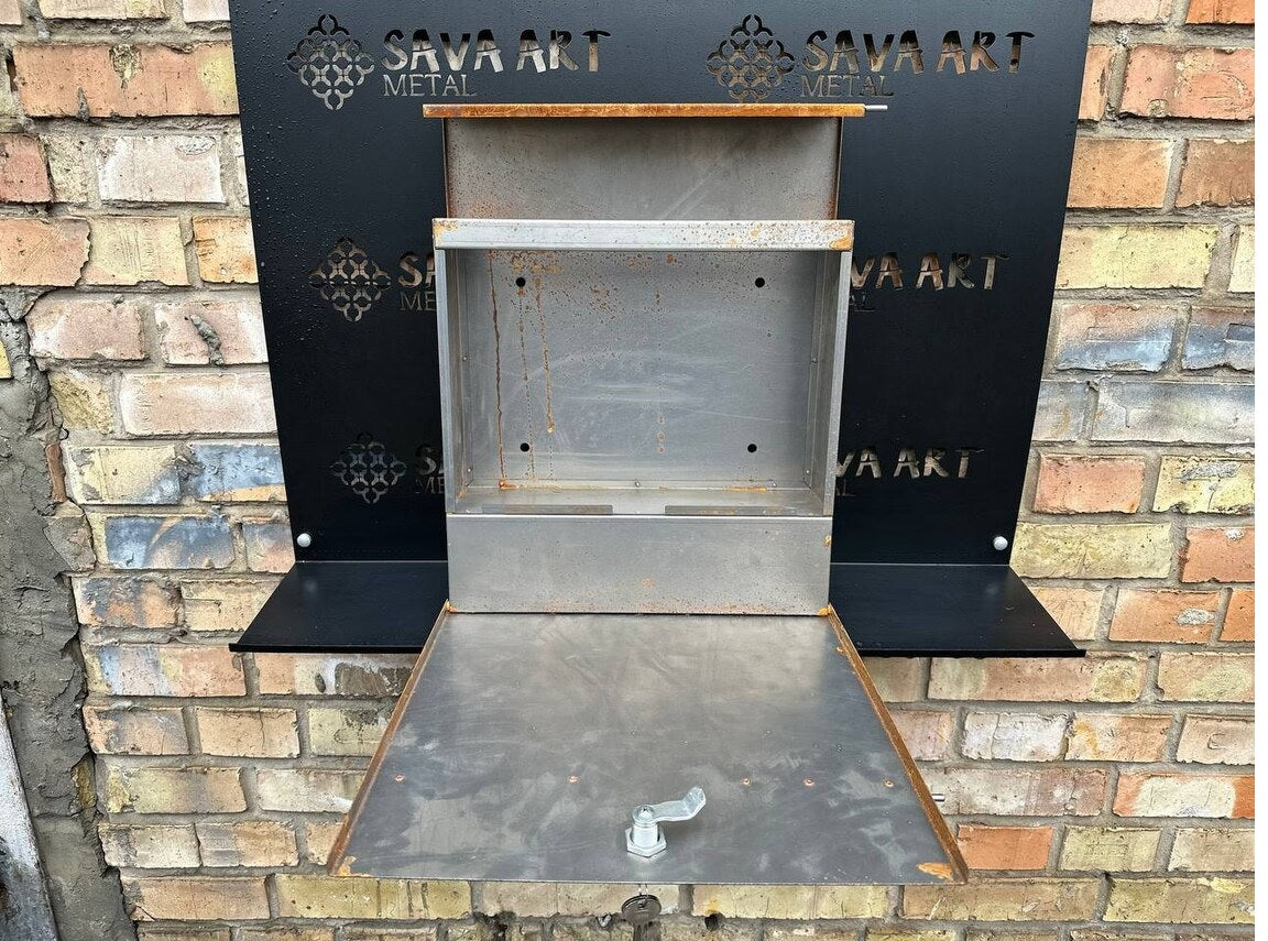 Custom Wall mount Corten steel mailbox